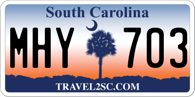 SC license plate MHY703