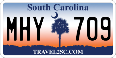 SC license plate MHY709