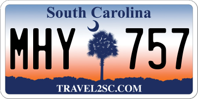 SC license plate MHY757