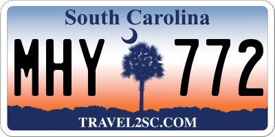 SC license plate MHY772