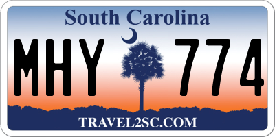SC license plate MHY774