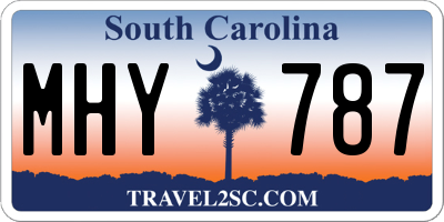SC license plate MHY787