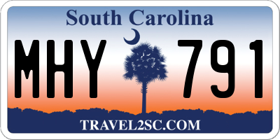SC license plate MHY791