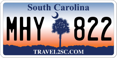 SC license plate MHY822