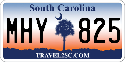 SC license plate MHY825