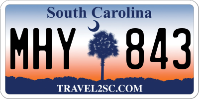 SC license plate MHY843