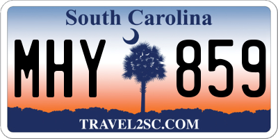 SC license plate MHY859