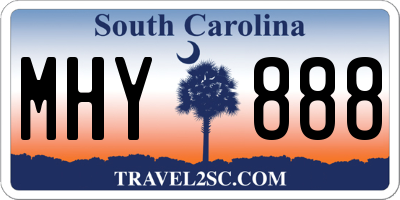 SC license plate MHY888