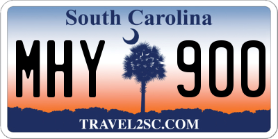 SC license plate MHY900