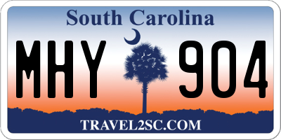 SC license plate MHY904