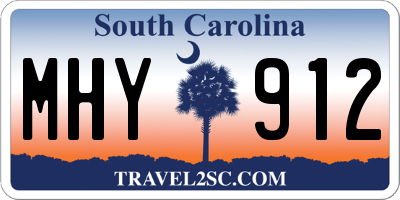 SC license plate MHY912