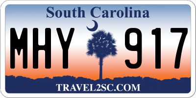 SC license plate MHY917