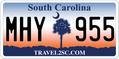 SC license plate MHY955