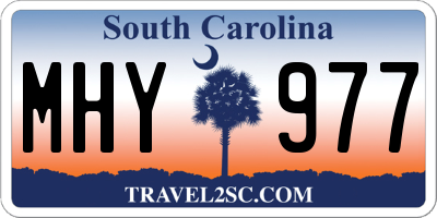 SC license plate MHY977
