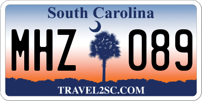 SC license plate MHZ089