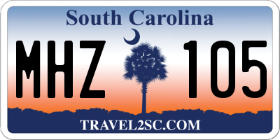 SC license plate MHZ105