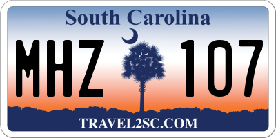 SC license plate MHZ107