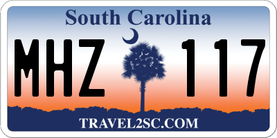 SC license plate MHZ117