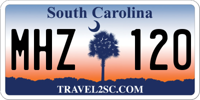 SC license plate MHZ120