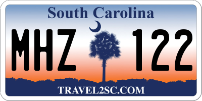 SC license plate MHZ122