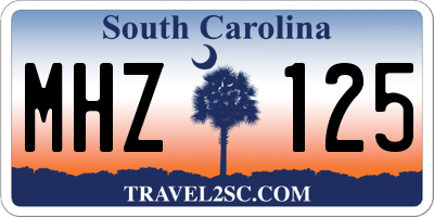 SC license plate MHZ125