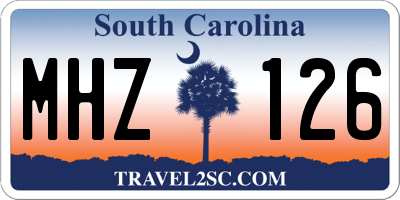 SC license plate MHZ126