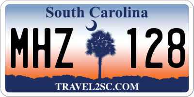 SC license plate MHZ128