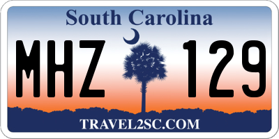 SC license plate MHZ129