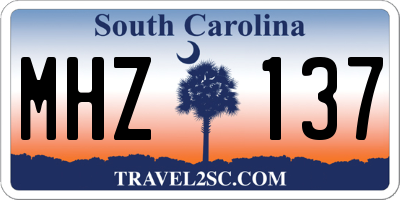 SC license plate MHZ137