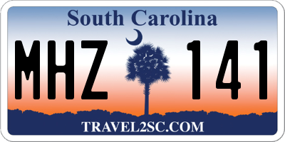 SC license plate MHZ141