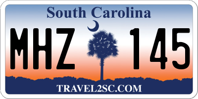 SC license plate MHZ145