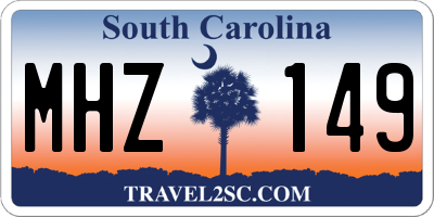 SC license plate MHZ149