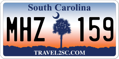 SC license plate MHZ159
