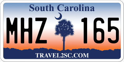 SC license plate MHZ165