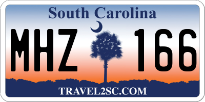SC license plate MHZ166