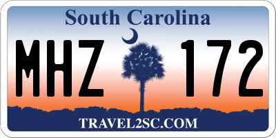 SC license plate MHZ172