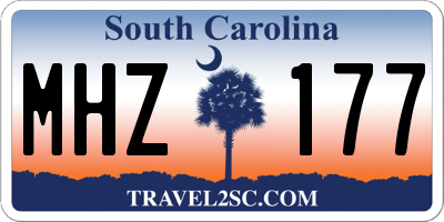 SC license plate MHZ177