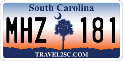 SC license plate MHZ181