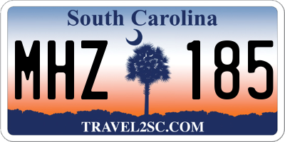 SC license plate MHZ185