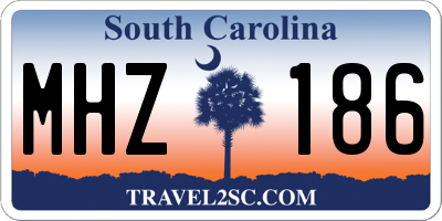 SC license plate MHZ186