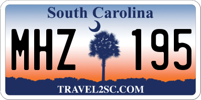 SC license plate MHZ195