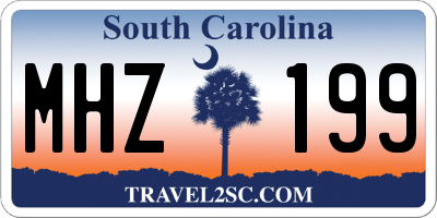 SC license plate MHZ199