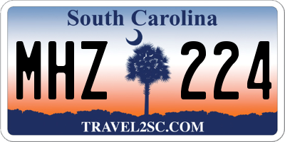 SC license plate MHZ224
