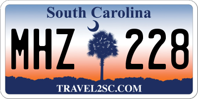 SC license plate MHZ228
