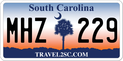 SC license plate MHZ229