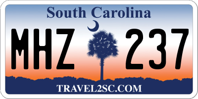SC license plate MHZ237