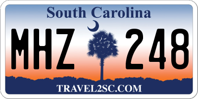 SC license plate MHZ248