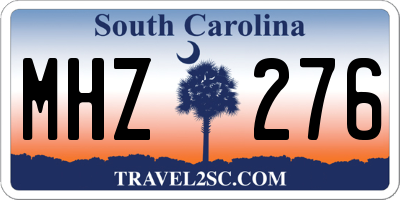 SC license plate MHZ276