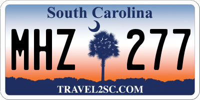 SC license plate MHZ277
