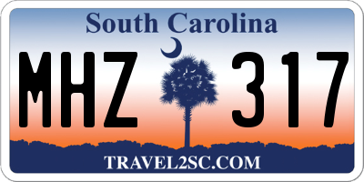 SC license plate MHZ317